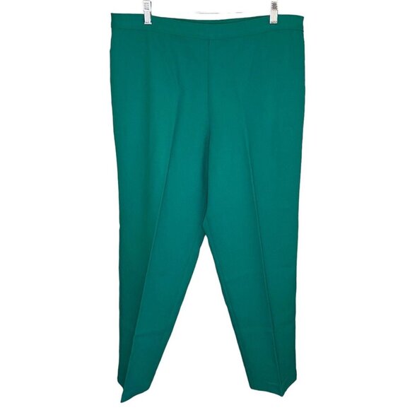 Bend Over by Levi Pants Women Teal Blue Straight Leg Flat Front Zip Size 20W - Picture 1 of 5